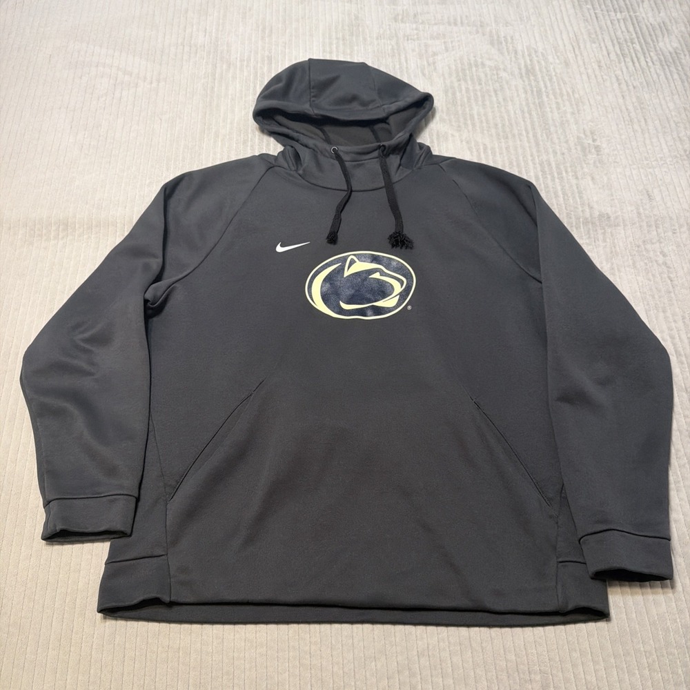 Penn State Nittany Lions Sweater Mens 2XL Navy Full Zip Hoodie Sweatshirt Nike